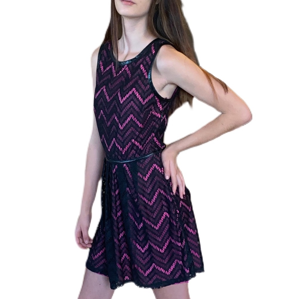 Black/Pink Lace Dress size